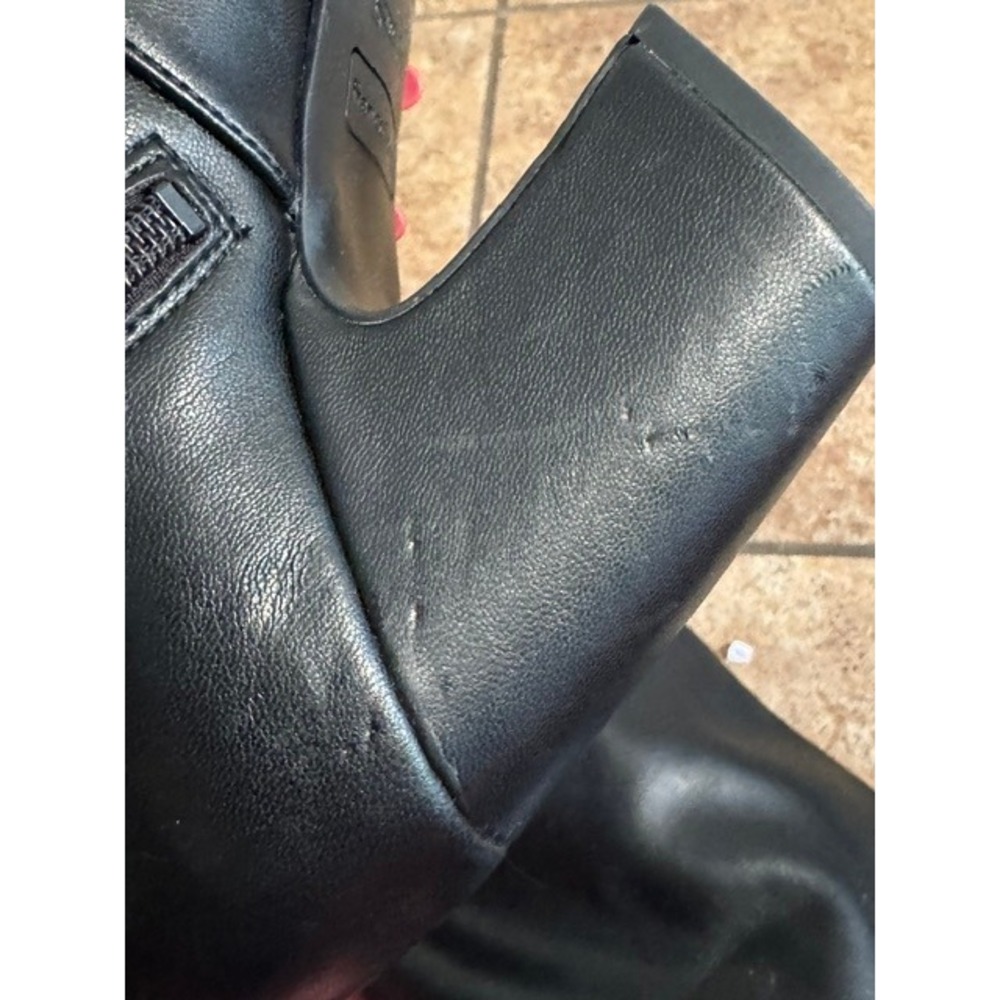 Franco Sarto Black Square Toe Block Heel Tall Boots Womens 9.5 45710 - Picture 12 of 15